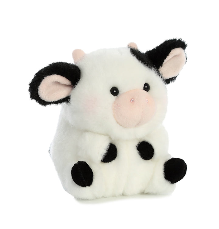 ® Round Rolly Pet™ Daisy Cow™ Stuffed Animal - Adorable Companions - On-The-Go Fun - White 5 Inches