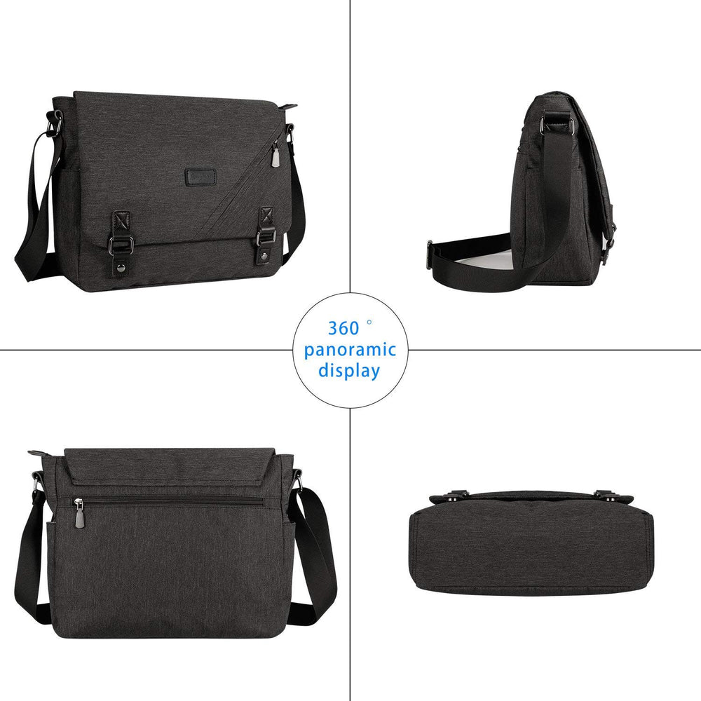 ibagbar Water Resistant Messenger Bag Satchel Shoulder Crossbody Sling Working Bag Bookbag Briefcase Fits 14 Inch Laptop for Men and Women