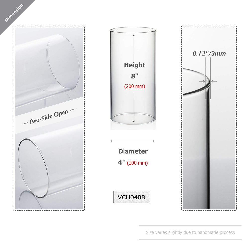 WGVI Hurricane Candle Holder Sleeve, Wide 4, Height 8, 