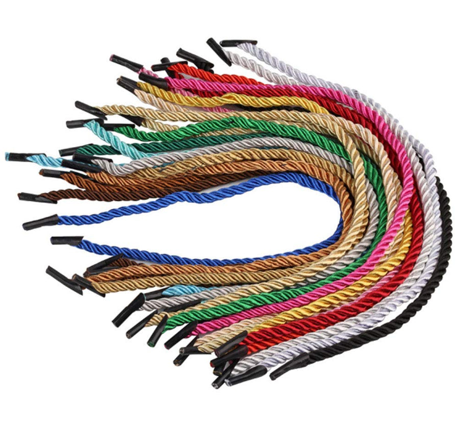 VNDEFUL 21 PCS 3 Ply Hand Held Polyester Rope Tote Bag 