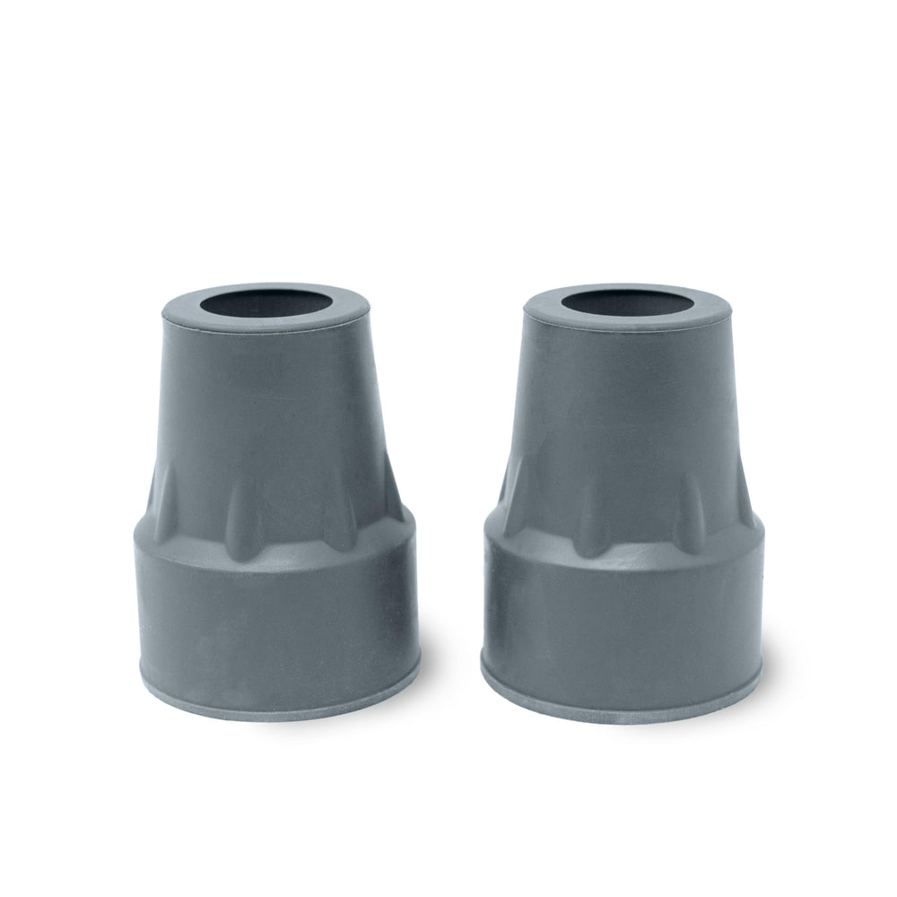 Steel-Reinforced 7/8 Crutch Tips - 1 Pair (Gray)