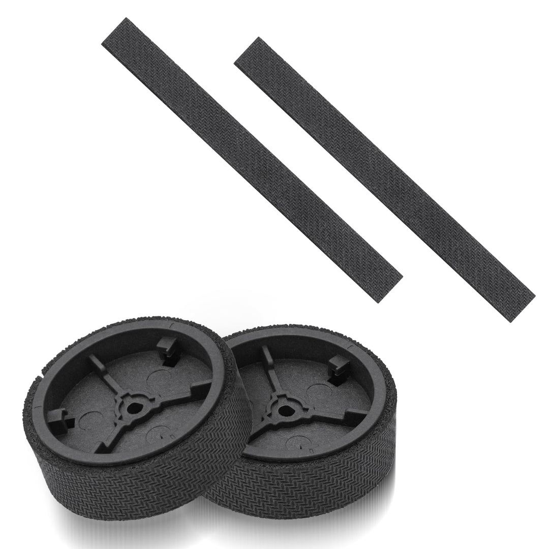 Replacement Braava Wheels Tires Parts Kit - 2 Caster Wheels 2 Wheel Tires for iRobot Braava 380 380t 320 Mint 4200 5200C Mopping Robot Accessories