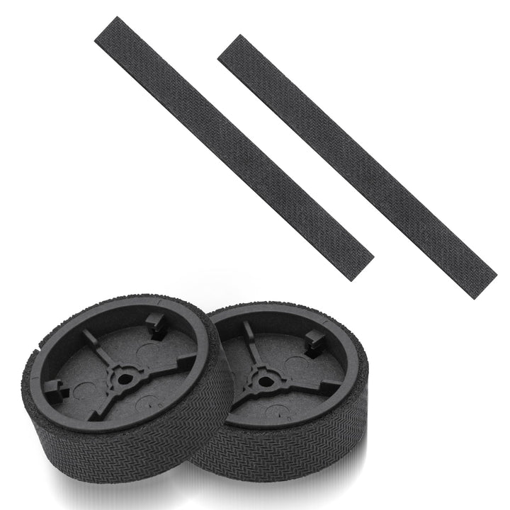Replacement Braava Wheels Tires Parts Kit - 2 Caster Wheels 2 Wheel Tires for iRobot Braava 380 380t 320 Mint 4200 5200C Mopping Robot Accessories