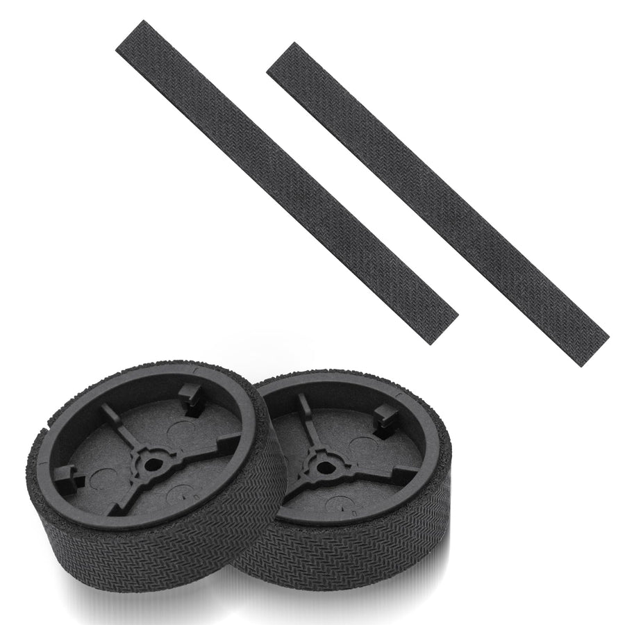 Replacement Braava Wheels Tires Parts Kit - 2 Caster Wheels 2 Wheel Tires for iRobot Braava 380 380t 320 Mint 4200 5200C Mopping Robot Accessories