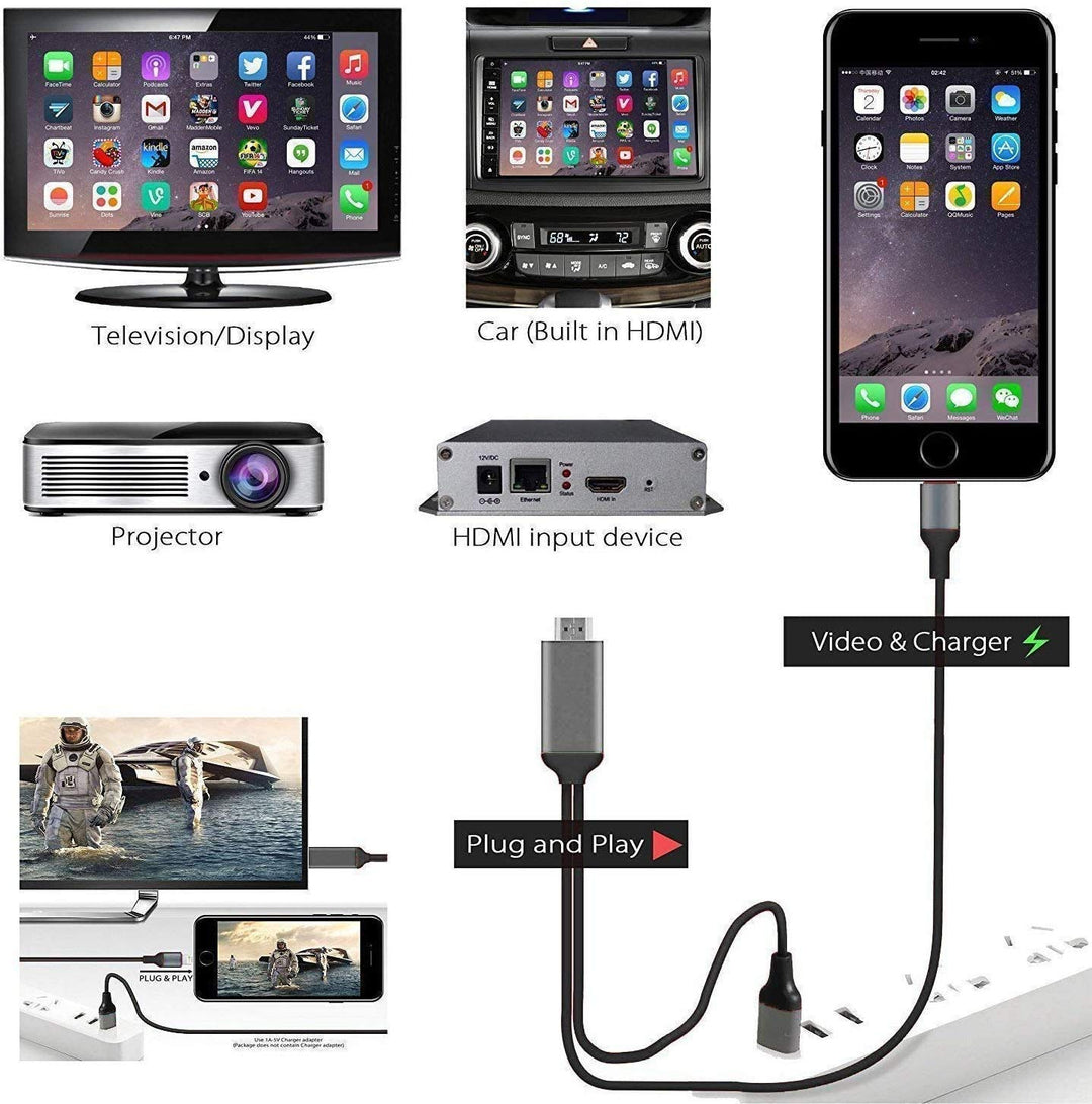 Lightning to HDMI Cable Adapter Compatible with iPhone 