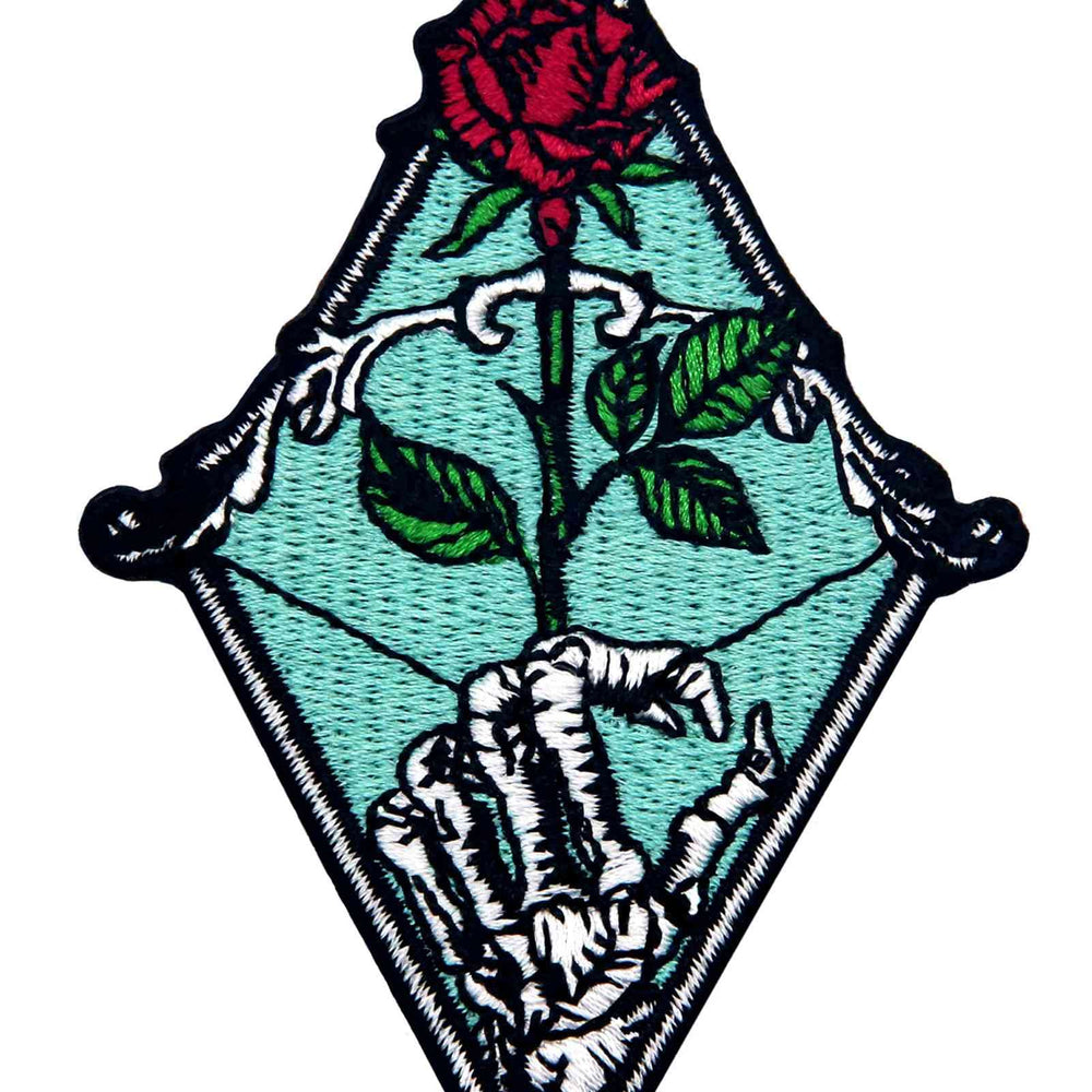Kill You Tenderly Rose Arrow Patch Embroidered Applique