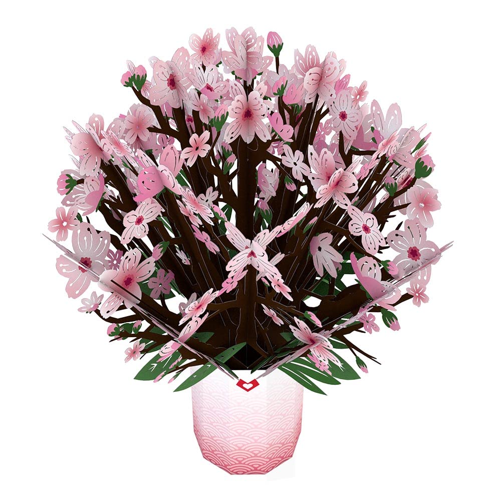 Everyday Pop-Up Card for Her and Him - 3D Pop-Up Bouquet Greeting Cards for Men, Women - Butterfly - 10.25 x 7.5 Floral Bouquet - Blank Note Card &amp; Envelope Included