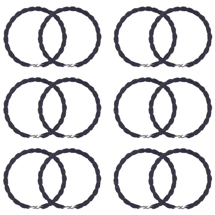 12 Pieces Elastic Boot Bands Military Boot Leg Straps Blousing Garters with Metal Hooks for USMC Air Force Navy Army, Black,6 Pairs