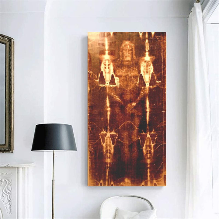 Shroud of Turin Perpignan Cathedral Poster Decorative Painting Canvas Wall Art Living Room Posters Bedroom Painting 16x32inch(40x80cm)