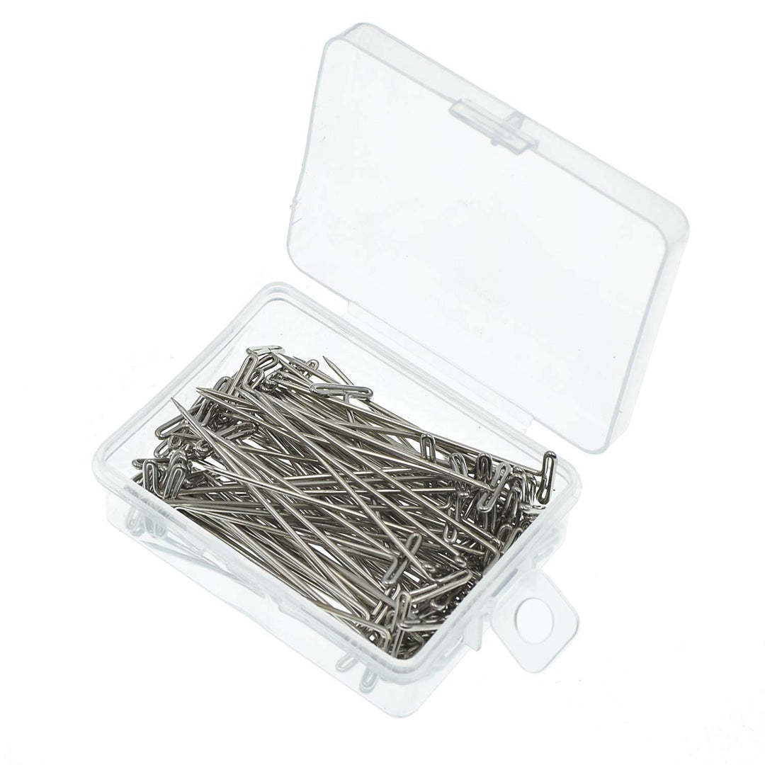 Teekia 100 Pieces Stainless Steel Wig T-Pins, 53mm/2 in