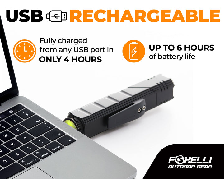 USB Rechargeable Flashlight, Super Bright Tactical LED Flashlight Rechargeable, Magnetic Mini Flashlight, Pocket Camping Flashlight, Small Flashlights for Emergencies