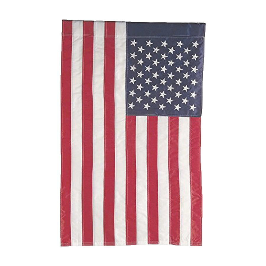 Evergreen American Flag 44-inch x 28-inch House Size | Heavy Duty Outdoor Premium 310D | Embroidered Stars and Stripes and Quadruple Stitched Edge | USA Residential or Commercial