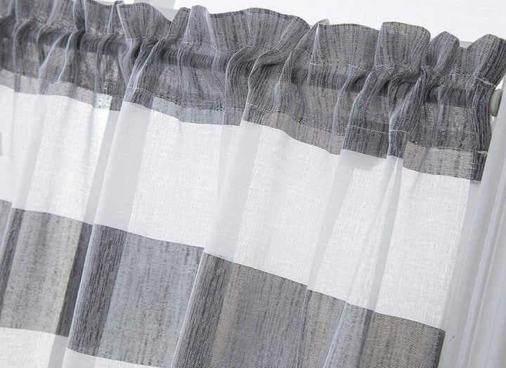 BOYOUTH Semi Shading Grey and White Rugby Stripe Print 
