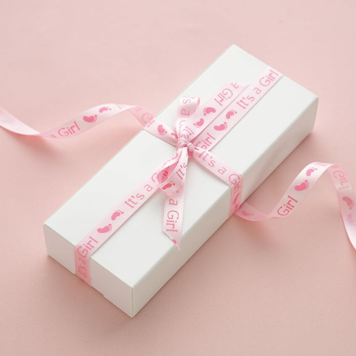 HUIHUANG Baby Pink Ribbon for Baby Shower Its Girl Pink