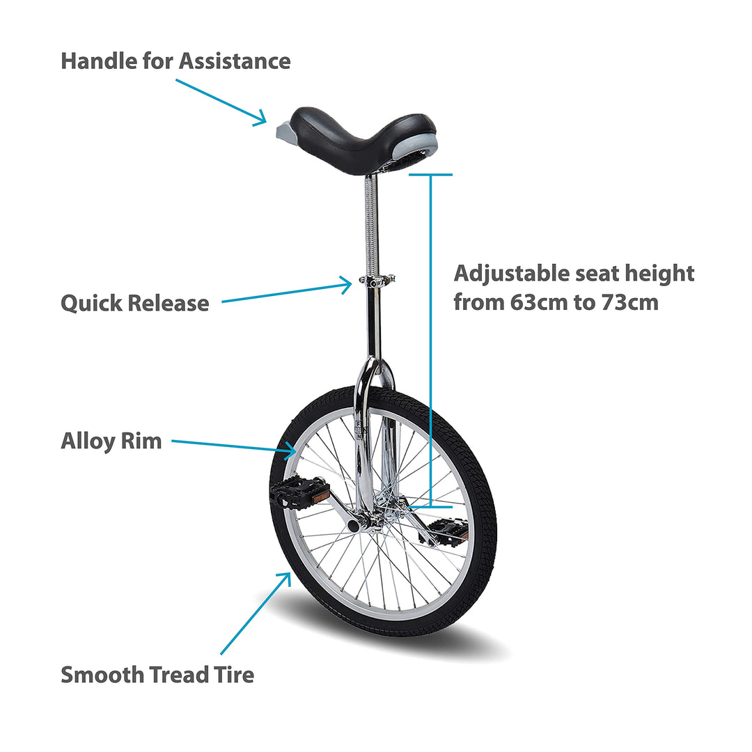 20 Inch Wheel Unicycle with Alloy Rim, Red
