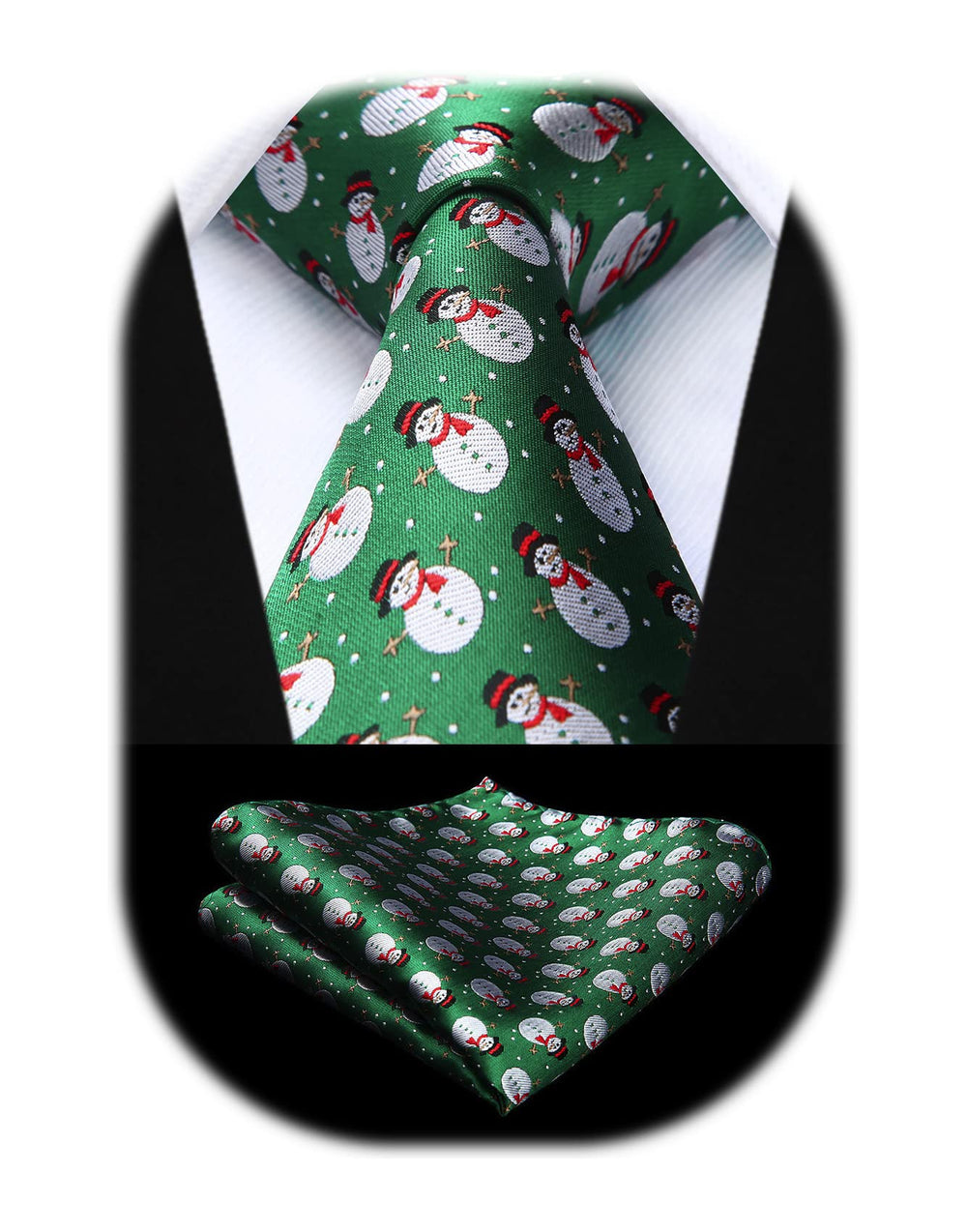 Navy Blue Tree Christmas Ties for Men Holiday Festival 