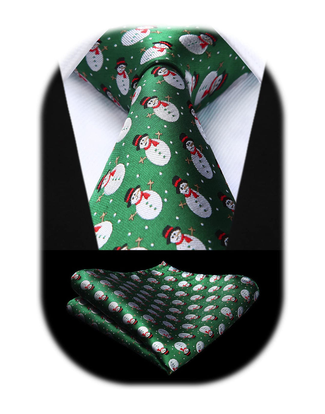 Navy Blue Tree Christmas Ties for Men Holiday Festival 