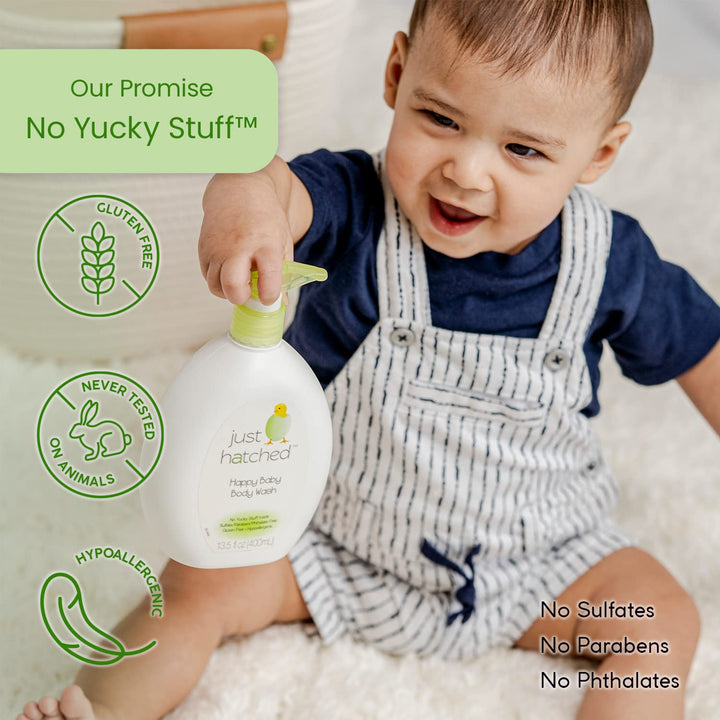 Just Hatched Happy Baby Body Wash, 13.5 Ounce