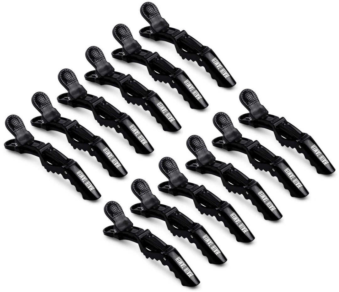 Tamer Croc Styling Clips, Black, 12 Pack