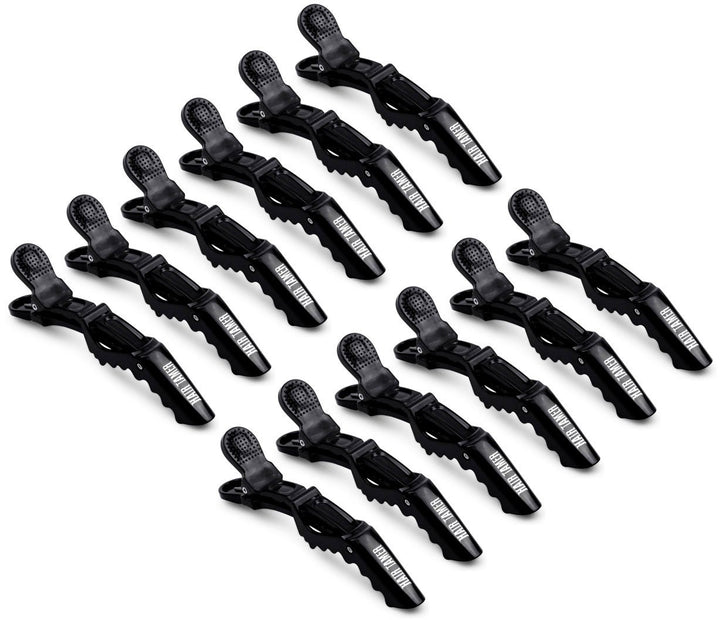 Tamer Croc Styling Clips, Black, 12 Pack