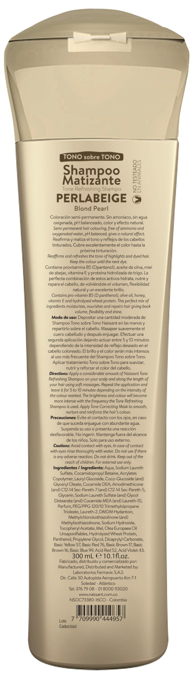 Naissant Purple Shampoo Blond Pearl Perla Beige, 10.1 fl. oz.