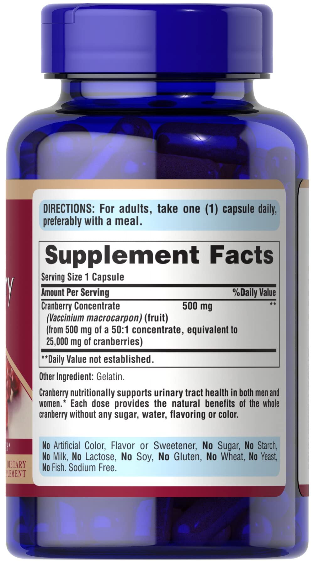 Puritan&#39;s Pride One A Day Cranberry - 120 Capsules Supports Urinary Health