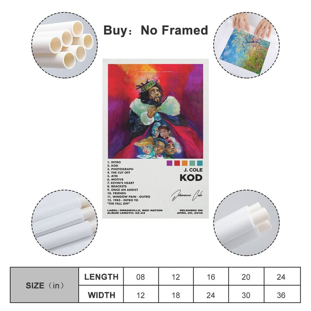 OFITIN Rapper J Poster Cole Kod Music Album Poster for 
