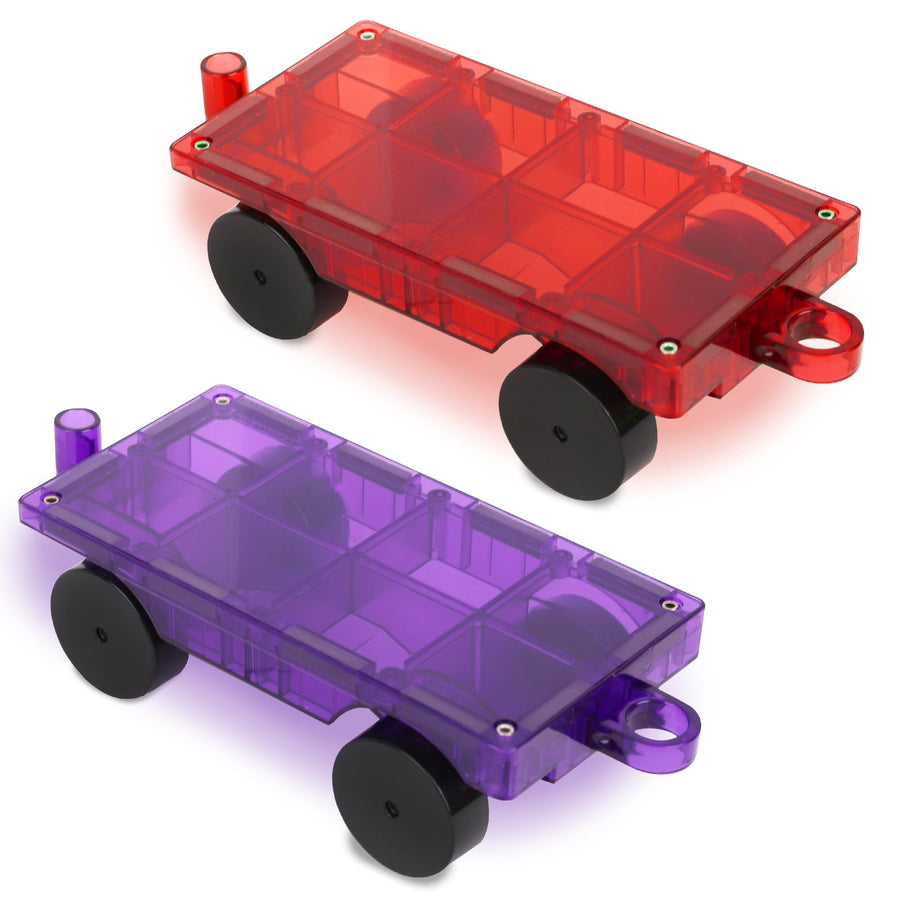 Playmags 2 Piece Car Set: with Stronger Magnets, STEM T
