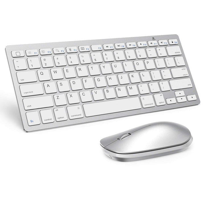 Wireless Keyboard and Mouse Combo for iPad, Bluetooth Keyboard Mouse for iPad Pro M4 &amp; iPad Air M2 2024 (13 inch &amp;11 inch), iPad Air 5th 4th Gen, iPad 10th 9th 8th Gen, Silver White