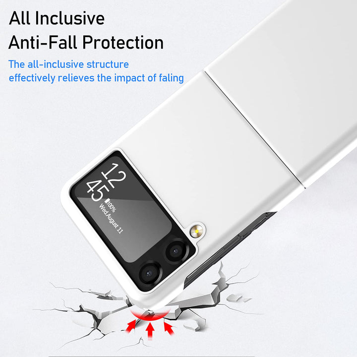 Galaxy Z Flip 3 Ultra Thin Hard PC Case - Shookproof, Anti-Drop, Wear-Resistant (White)