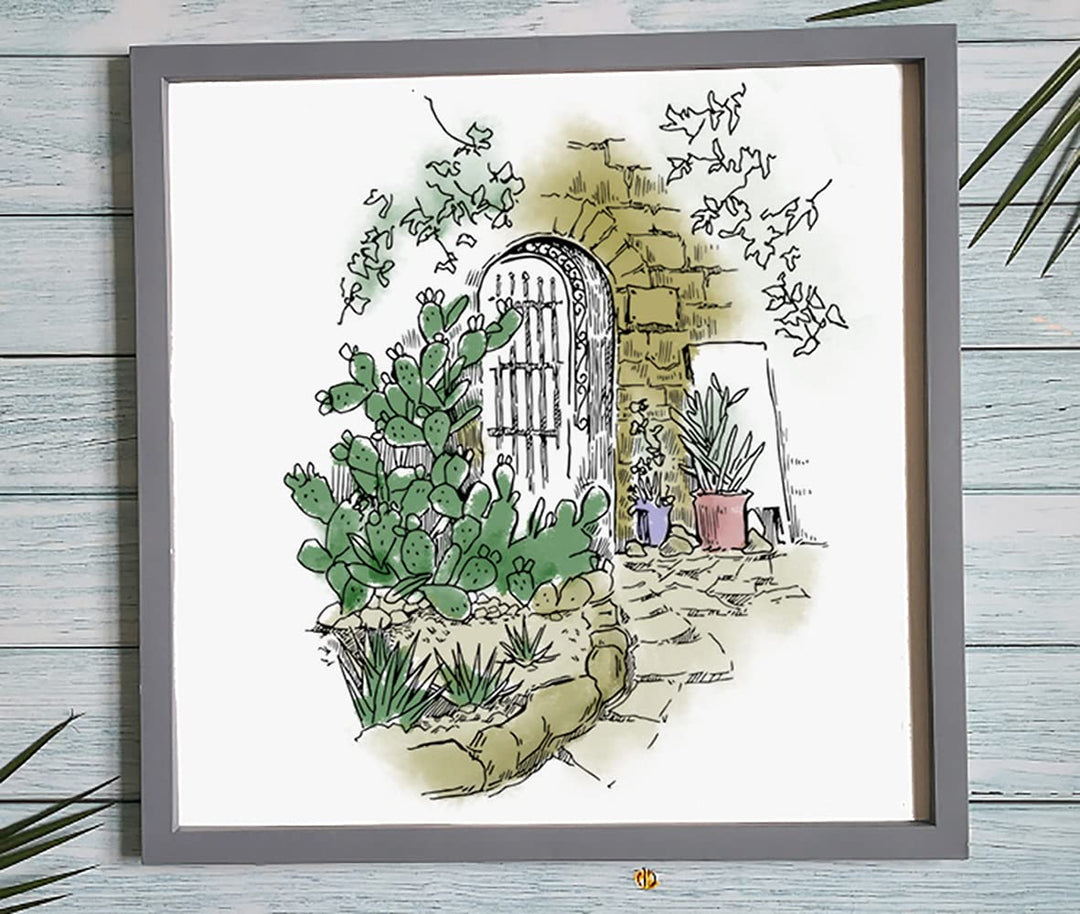 4 Styles Garden Doors Clear Stamps for Card Making Deco