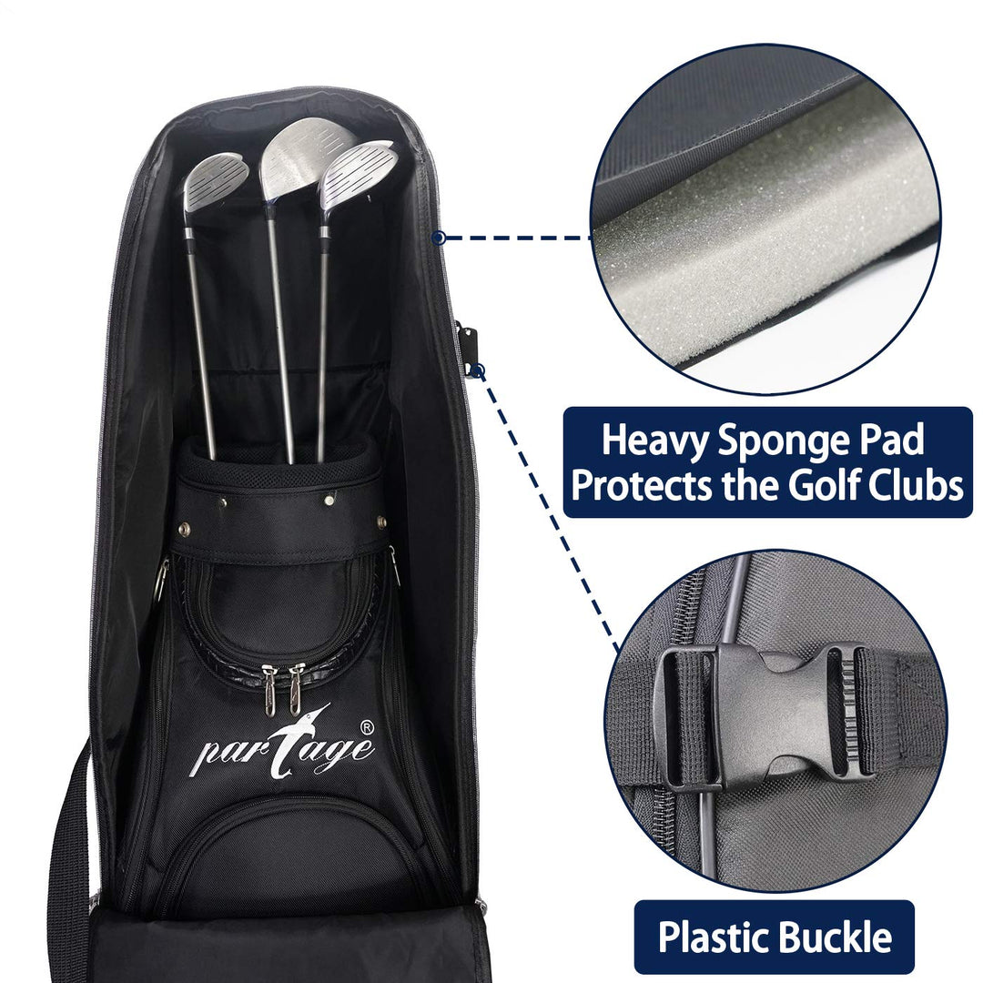 Golf Travel Bag,Golf Travel Case for Airlines -Black