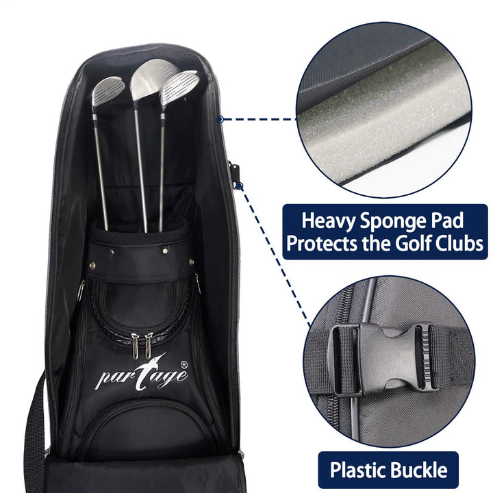 Golf Travel Bag,Golf Travel Case for Airlines -Black