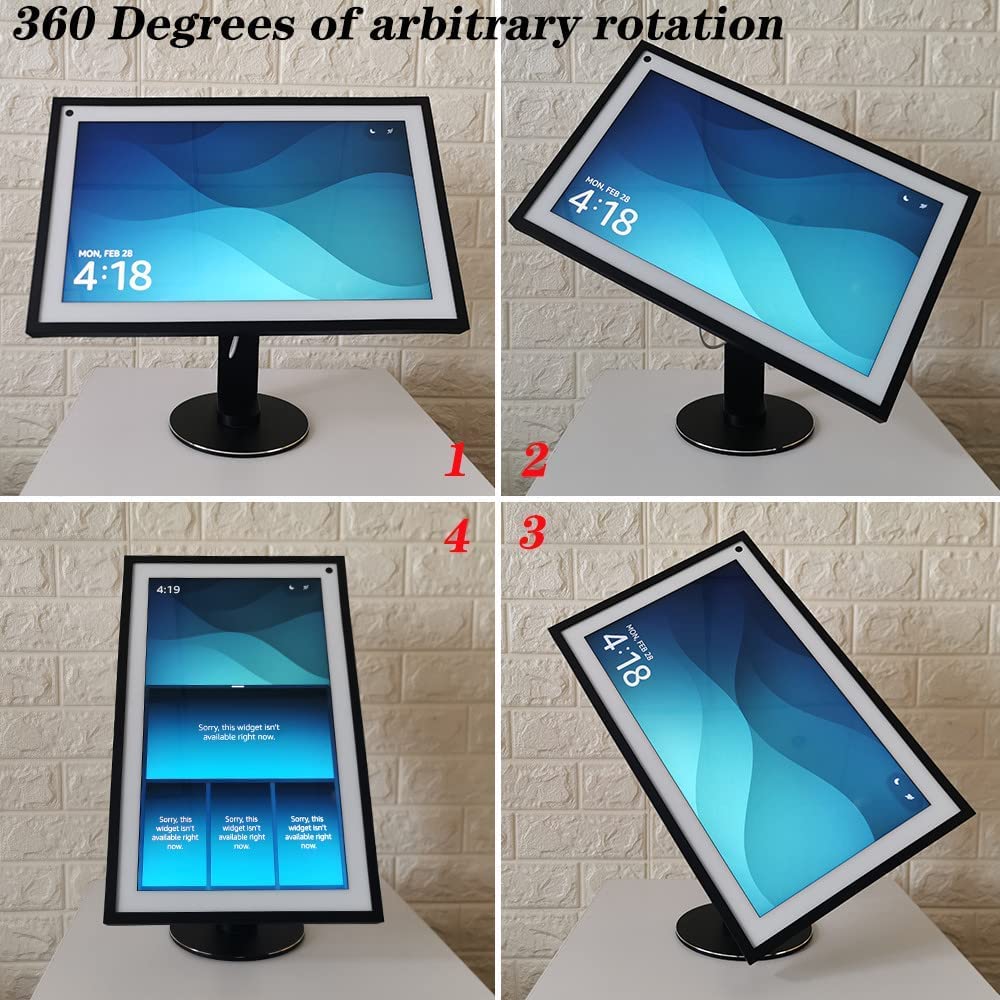 ATOPKUWAR Stand for Echo Show 15, Tilt and Swivel Stand for The Echo Show 15 Black