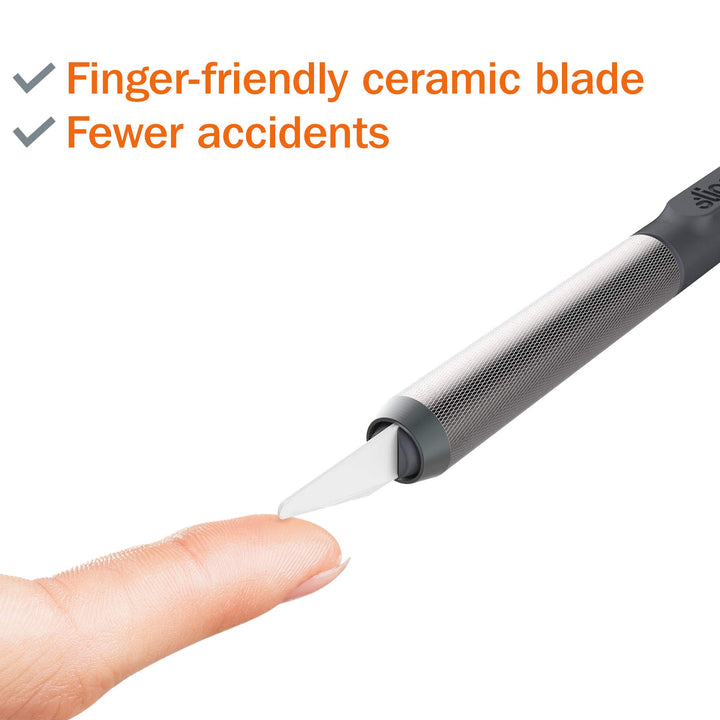 10518 Craft Knife, Finger-Friendly Edge, Safer Choice, Never Rusts, Lasts 11x Longer Than Steel, Precision Cutting (1 Pack)