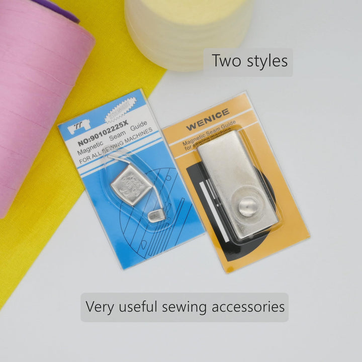 Sewing Magnetic Seam Guide for Sewing Machine, 2 Pieces Sewing Machine Accessories of Guide Sewing Foot