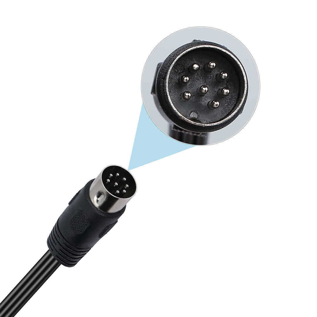 XMSJSIY Din 8 Pin to RCA 3.5mm Midi Cable, 8 Pin DIN Ma