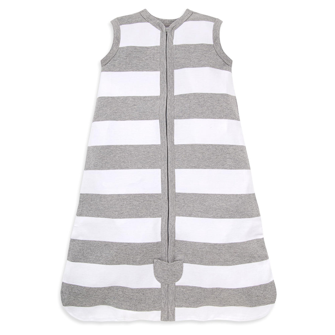 Burt&#39;s Bees Baby Unisex Beekeeper Blanket, 100% Organic Cotton, Swaddle Transition Sleeping Bag Wearable, Rugby Stripe Heather Grey, Medium US