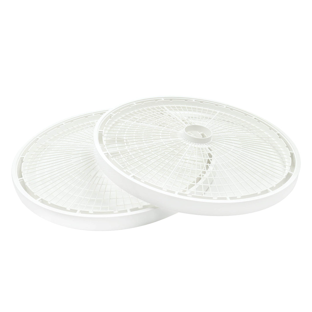 NESCO TR-2 White Plastic Round 15 1/2 Add-A-Trays, to fit 1000 Series Food Dehydrators, 2 Pack
