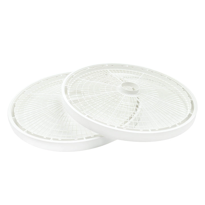 NESCO TR-2 White Plastic Round 15 1/2 Add-A-Trays, to fit 1000 Series Food Dehydrators, 2 Pack
