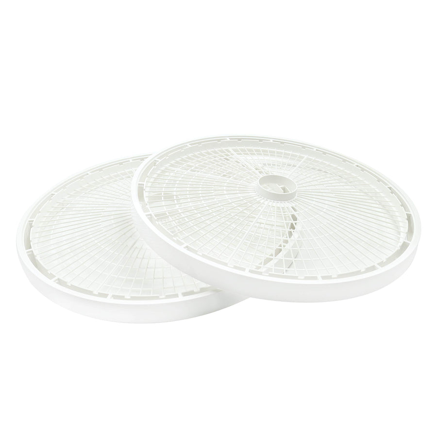 NESCO TR-2 White Plastic Round 15 1/2 Add-A-Trays, to fit 1000 Series Food Dehydrators, 2 Pack