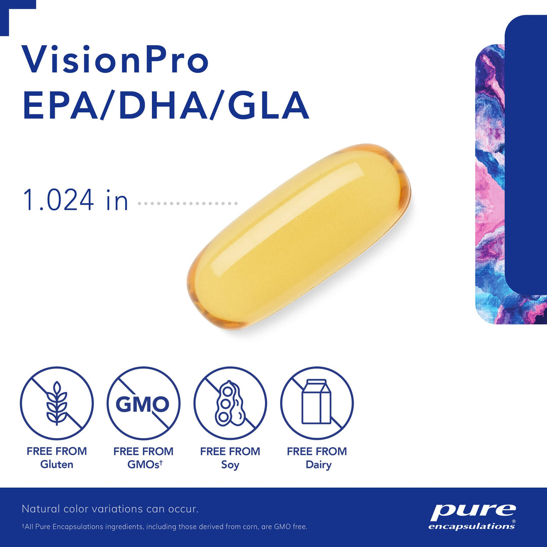 VisionPro EPA/DHA/GLA | Supports Natural Tear Production and Retention of Eye Moisture* | 90 Softgel Capsules