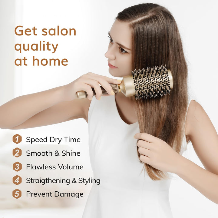 Round Brush for Blow Drying, Nano Thermal Ceramic &