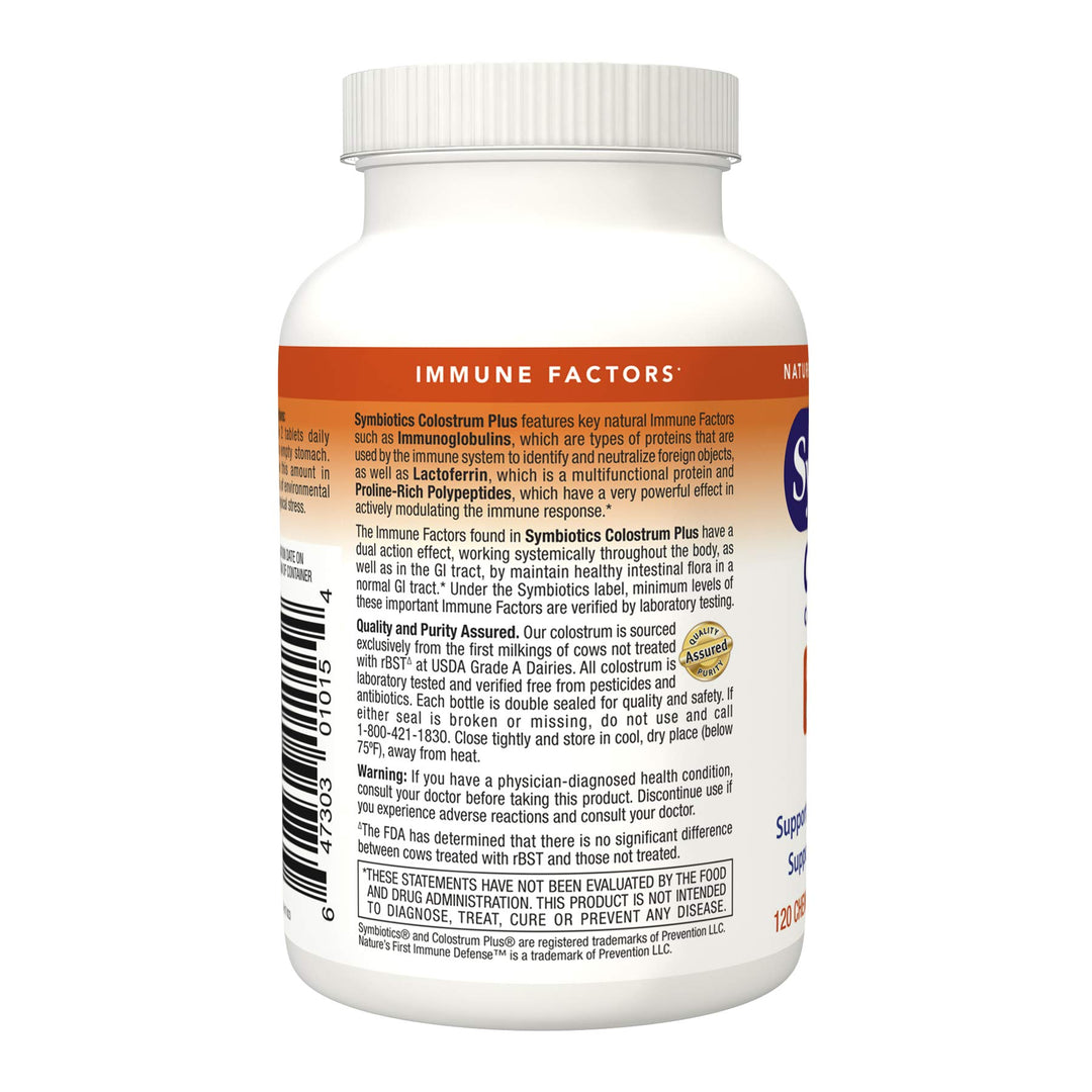 Colostrum 120ct Chewables Plus - Immunity Support for Adult &amp; Kids - Lactoferrin Supplement &amp; Colostrum Protein - Supports Digestion &amp; Gut - 25% lgG Antibodies, Gluten Free - Orange Creme