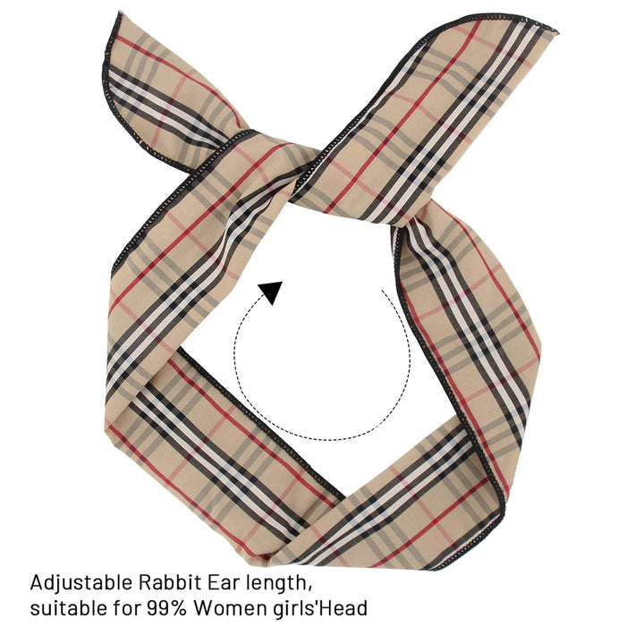 Twist Bow Wire Headbands Head Wrap Retro Bowknot Polka Dot Lattice Design Rabbit ear Wired Hairbands Hair Holder Hair Accessory for Women and Girls,Pack of 9