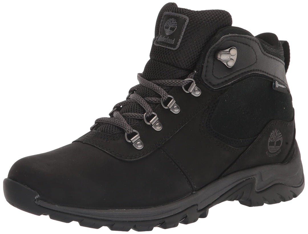 womens Mt. Maddsen Mid Leather Waterproof Hiker Hiking Boot, Black Nubuck, 8 US