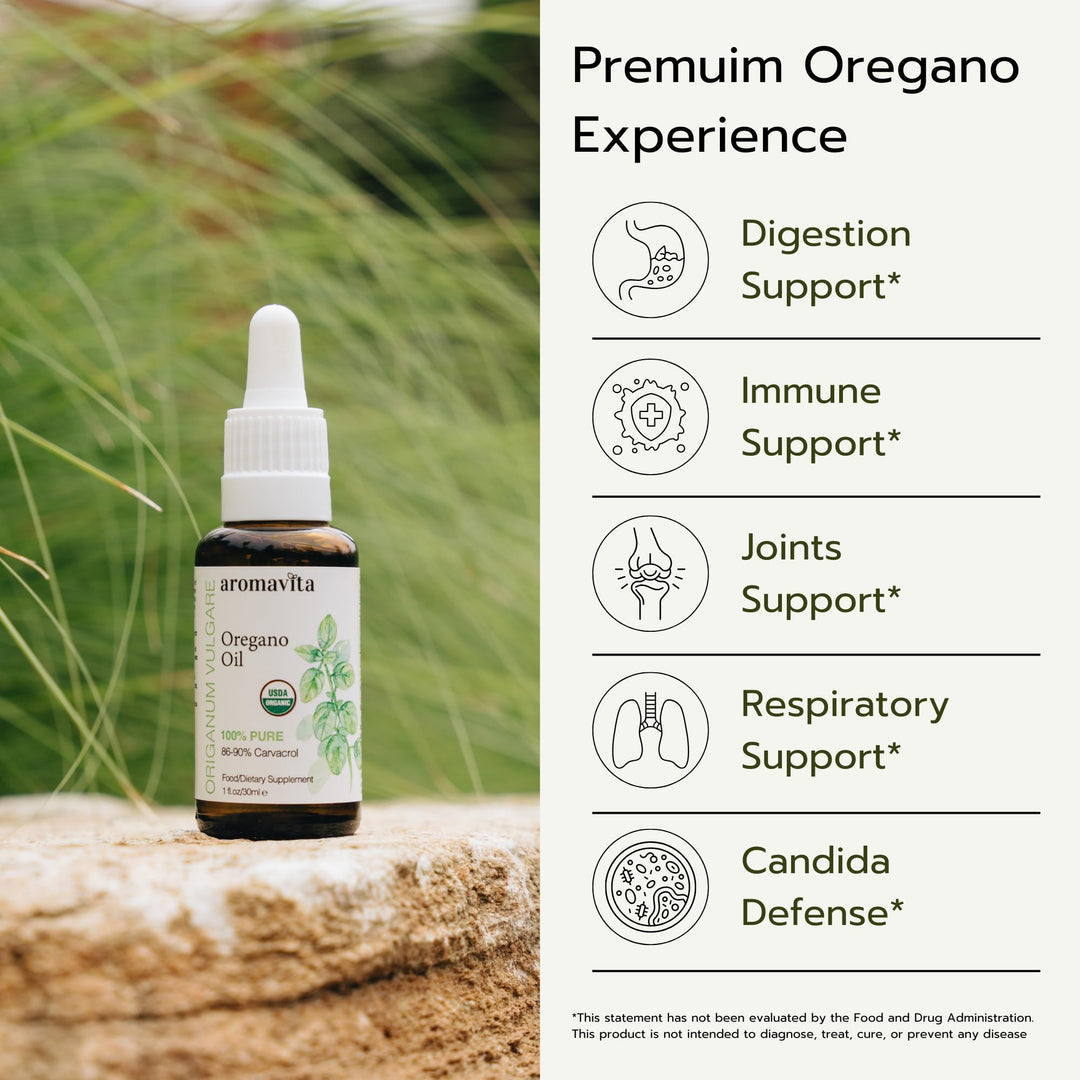 Essential Organic Oil of Oregano-100% Pure Undiluted Greek Oregano Oil with Carvacrol - Over 86%, Non-GMO, Extra Strength Oregano Oil Organic Liquid Drops, 1 FL.OZ/30ml