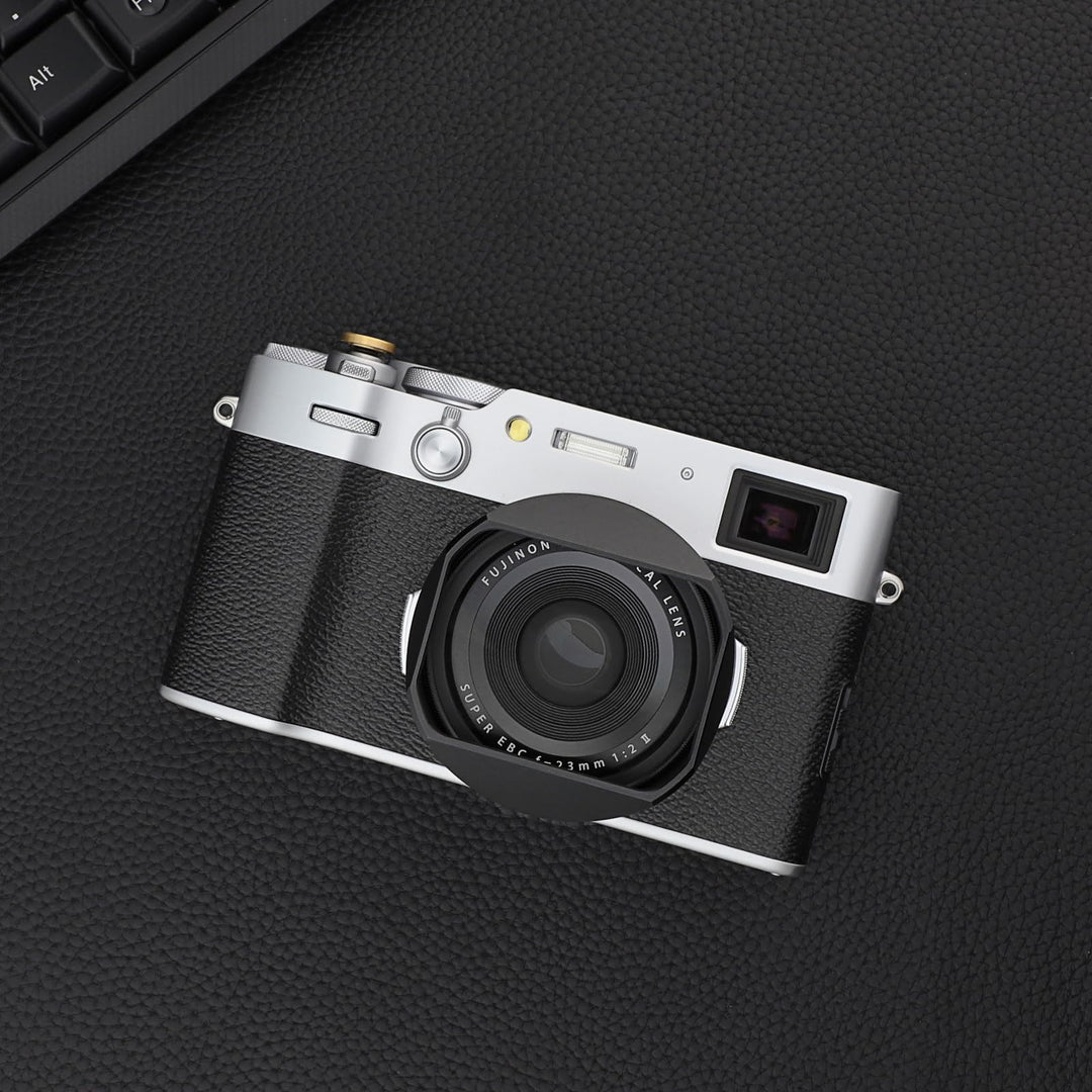 Haoge LH-X54B Square Metal Lens Hood with 49mm Adapter 
