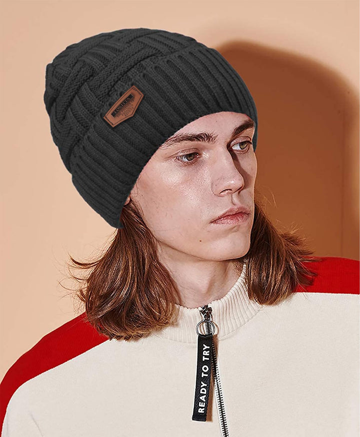 Loritta Men&amp;Women Winter Thick Knit Skull Cap D