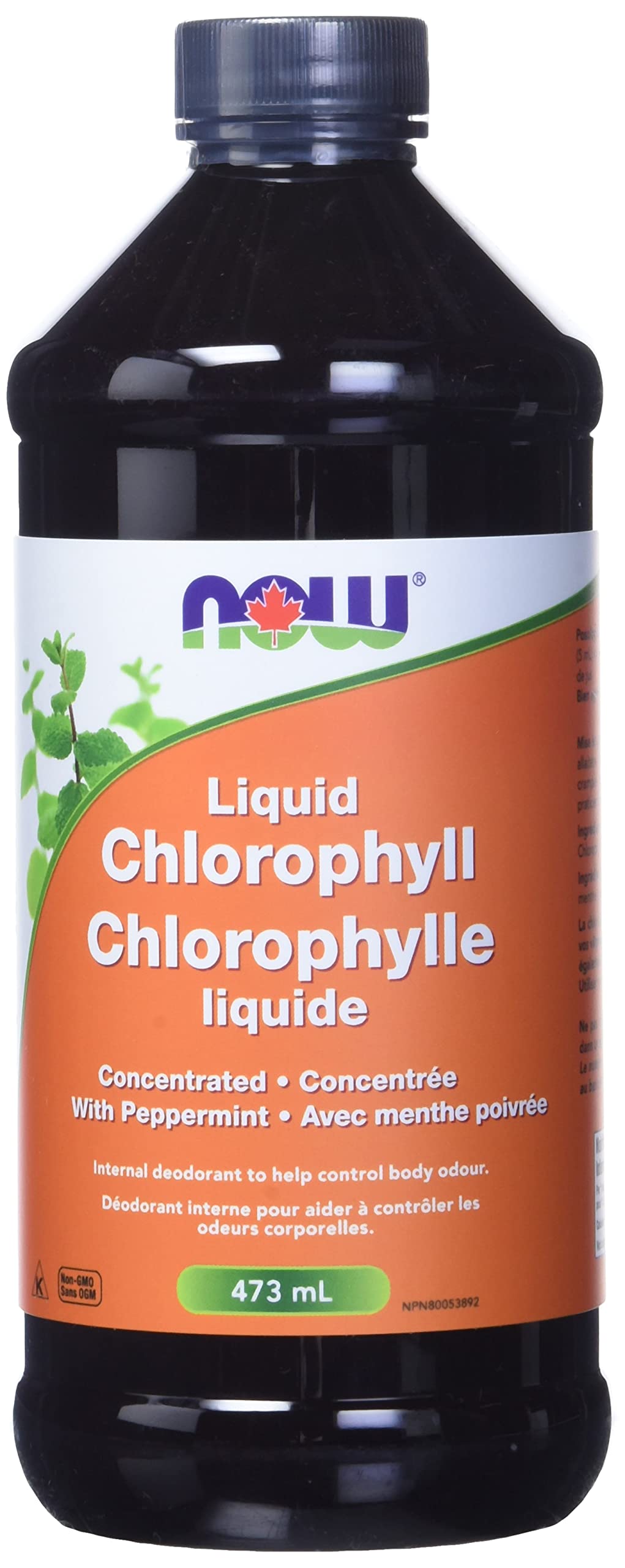NOW Liquid Chlorophyll 3X + Mint Liquid, 473 mL